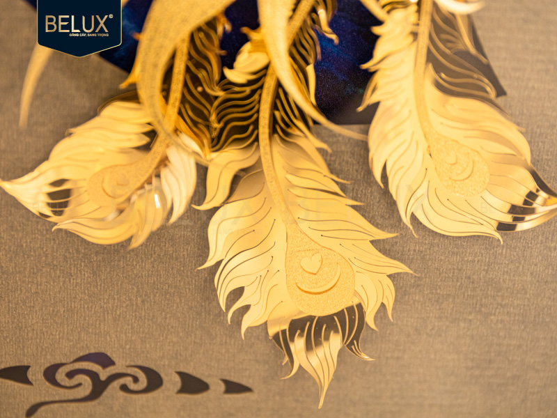 Tranh Phượng Hoàng Mạ Vàng 24k 24×35 cm